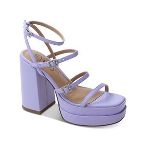 WILD PAIR Womens Purple 1-1/2" Platform Olyve Open Heeled Sandal 9.5 M
